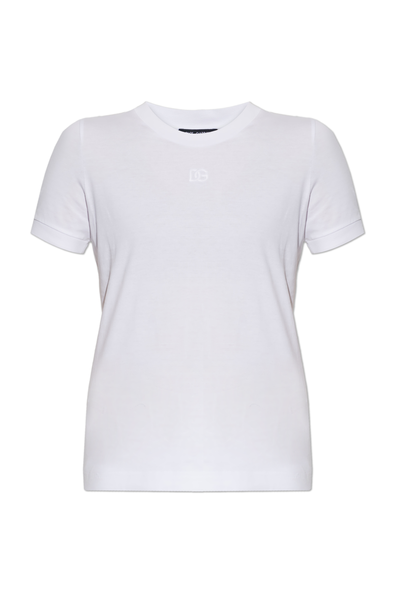 【digne】glossy shirt ホワイト Dolce & Gabbana T-shirt with embroidered logo | Women's | Vitkac